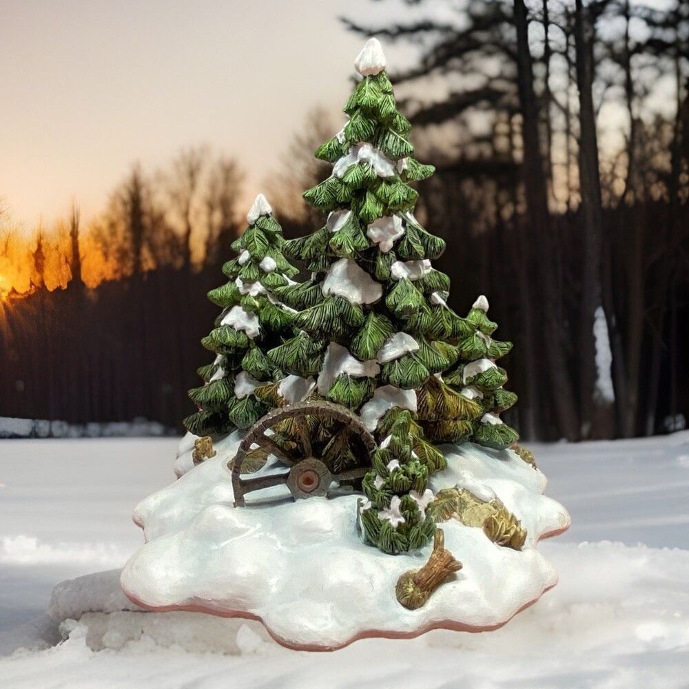 Dept 56 Village Wagonwheel Pine Grove Retired Christmas Vintage #52617 Holiday